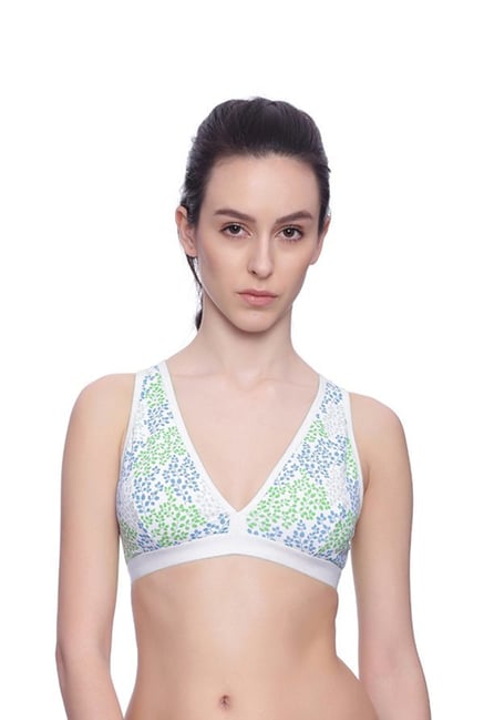 BRAG Green & White Non Wired Padded Bralette BRAG Green & White Non Wired Padded Bralette