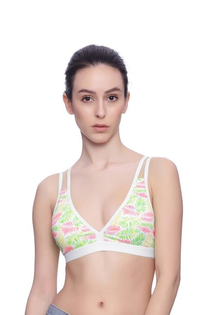 BRAG Green & White Non Wired Padded Bralette BRAG Green & White Non Wired Padded Bralette