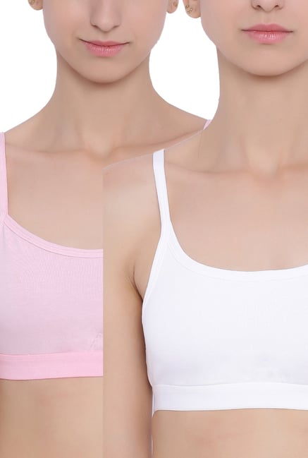 BRAG Pink & White Non Wired Padded T-Shirt Bra (Pack Of 2) BRAG Pink & White Non Wired Padded T-Shirt Bra (Pack Of 2)