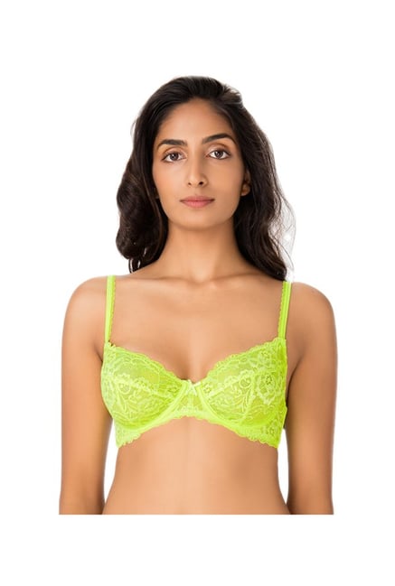 PrettySecrets Neon Green Under-Wired Non-Padded Bra PrettySecrets Neon Green Under-Wired Non-Padded Bra