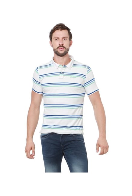 Peter England White Slim Fit Polo T-Shirt Peter England White Slim Fit Polo T-Shirt