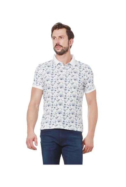 Peter England White Slim Fit Polo T-Shirt Peter England White Slim Fit Polo T-Shirt
