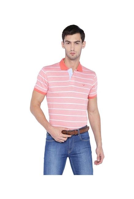 Solly By Allen Solly Pink Regular Fit Polo T-Shirt Solly By Allen Solly Pink Regular Fit Polo T-Shirt