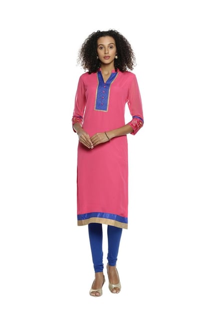 Soch Pink Regular Fit Georgette Kurta Soch Pink Regular Fit Georgette Kurta