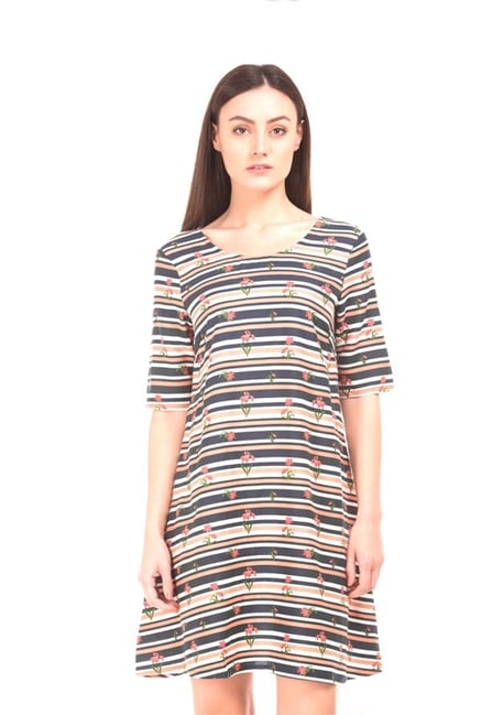 Elle Multicolor Printed Mini Dress Elle Multicolor Printed Mini Dress