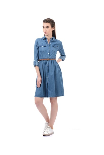 Elle Blue Knee Length Dress Elle Blue Knee Length Dress