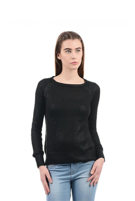 Elle Black Crochet Sweater Elle Black Crochet Sweater