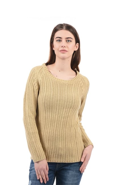 Elle Beige Crochet Sweater Elle Beige Crochet Sweater
