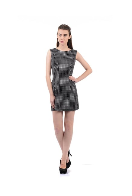 Elle Black & White Polka Dot Mini Dress Elle Black & White Polka Dot Mini Dress