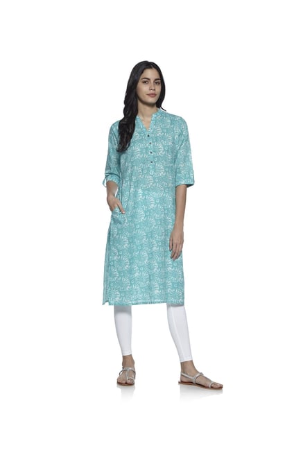 Utsa by Westside Turquoise Pure Cotton Kurta Utsa by Westside Turquoise Pure Cotton Kurta