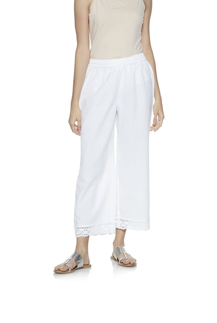 Utsa by Westside White Crochet Palazzos Utsa by Westside White Crochet Palazzos