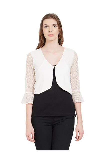 Kraus Off White Cotton Shrug Kraus Off White Cotton Shrug