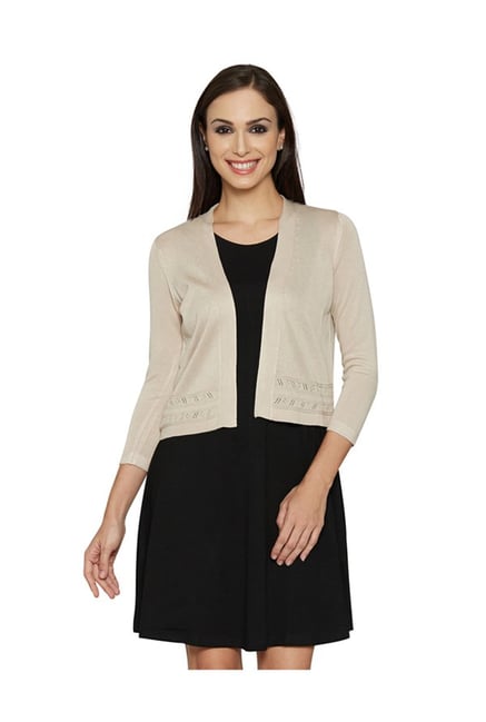 Kraus Beige Cotton Shrug Kraus Beige Cotton Shrug