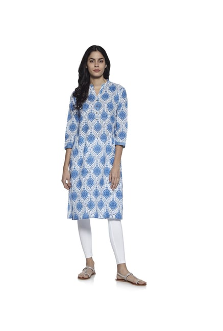 Utsa by Westside Blue Pure Cotton Kurta Utsa by Westside Blue Pure Cotton Kurta