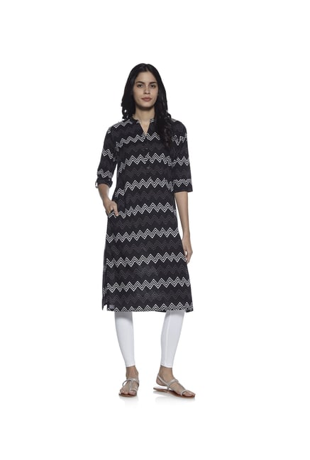 Utsa by Westside Black Pure Cotton Kurta Utsa by Westside Black Pure Cotton Kurta