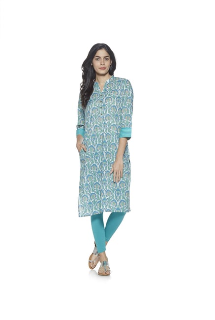 Utsa by Westside Turquoise Pure Cotton Kurta Utsa by Westside Turquoise Pure Cotton Kurta