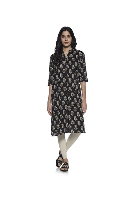 Utsa by Westside Black Pure Cotton Kurta Utsa by Westside Black Pure Cotton Kurta