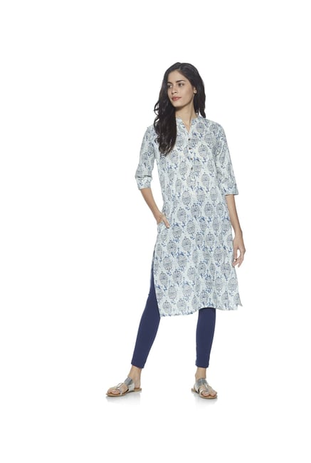 Utsa by Westside Indigo Block Print Kurta Utsa by Westside Indigo Block Print Kurta