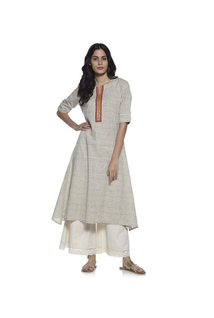 Utsa by Westside Off White A-line Kurta Utsa by Westside Off White A-line Kurta