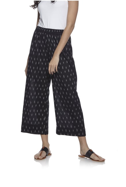 Utsa by Westside Black Pure Cotton Palazzos Utsa by Westside Black Pure Cotton Palazzos