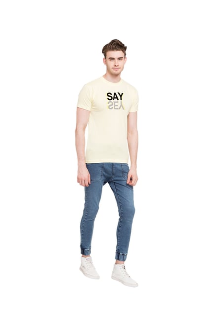 Globus Yellow Cotton T-Shirt Globus Yellow Cotton T-Shirt