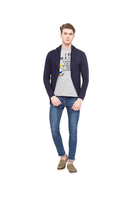 Globus Navy Rayon T-Shirt Globus Navy Rayon T-Shirt