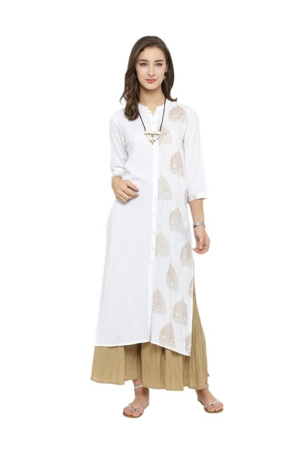 Varanga White Printed Kurta Varanga White Printed Kurta