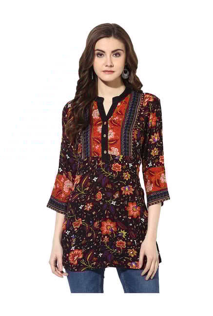 Mytri Multicolor Printed Rayon Kurti Mytri Multicolor Printed Rayon Kurti