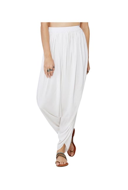Global Desi White Regular Fit Dhoti Pants Global Desi White Regular Fit Dhoti Pants