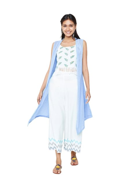 Global Desi Light Blue Crochet Shrug Global Desi Light Blue Crochet Shrug