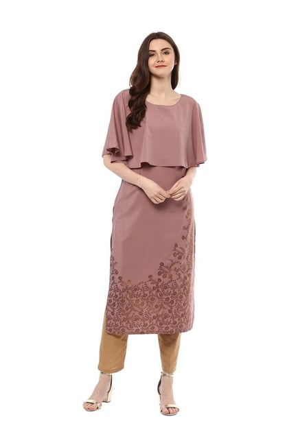 Ziyaa Blush Printed Crepe Kurta Ziyaa Blush Printed Crepe Kurta