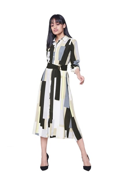 AND Multicolor Printed Midi Dress AND Multicolor Printed Midi Dress