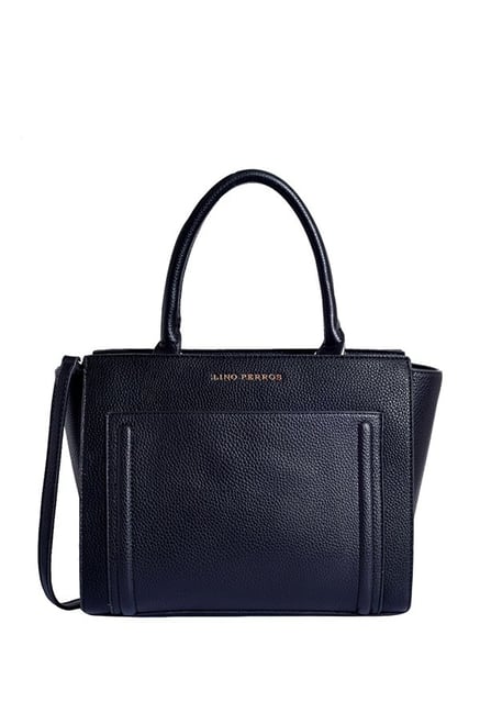 Lino Perros Black Solid Handbag Lino Perros Black Solid Handbag