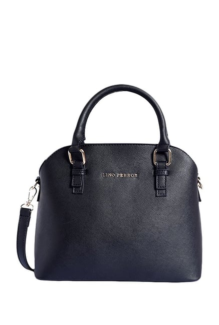 Lino Perros Black Solid Handbag Lino Perros Black Solid Handbag