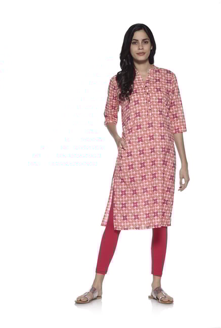 Utsa by Westside Pink Pure Cotton Kurta Utsa by Westside Pink Pure Cotton Kurta