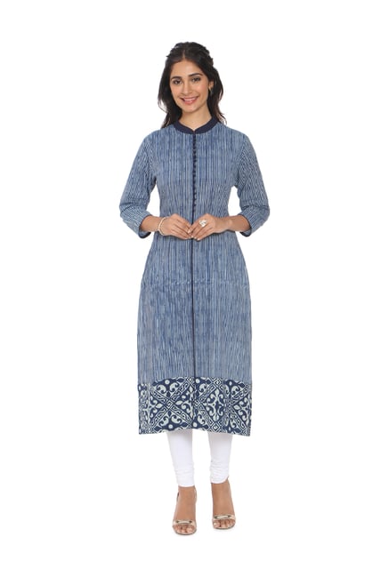 Soch Indigo Printed Cotton Kurta Soch Indigo Printed Cotton Kurta