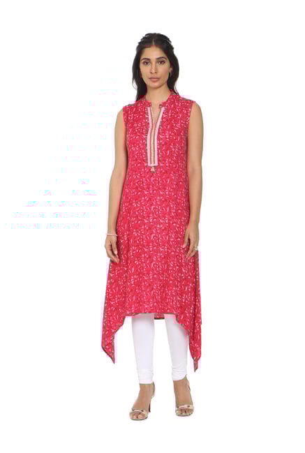 Soch Pink Printed Rayon Kurta Soch Pink Printed Rayon Kurta