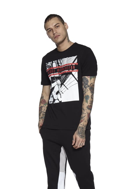 Nuon by Westside Black Slim Fit T-Shirt Nuon by Westside Black Slim Fit T-Shirt