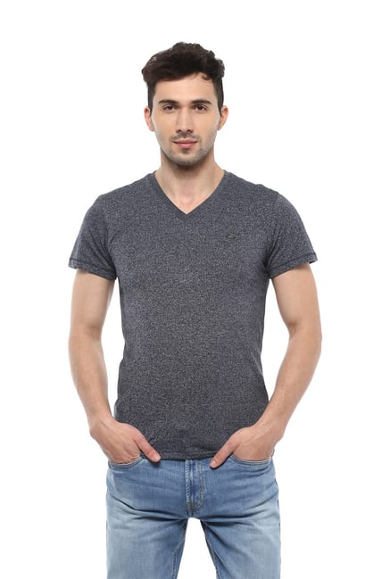 Peter England Charcoal Half Sleeves T-Shirt Peter England Charcoal Half Sleeves T-Shirt