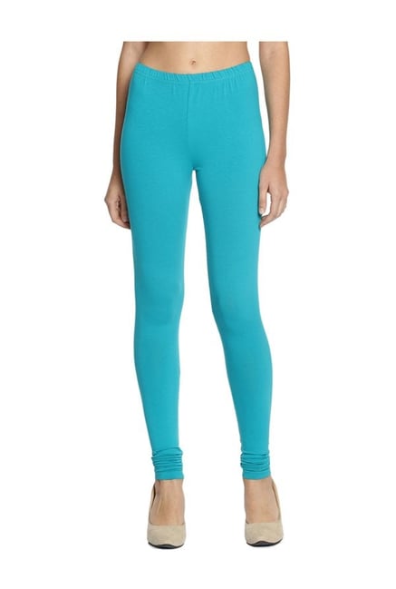 Soch Turquoise Cotton Lycra Churidar Soch Turquoise Cotton Lycra Churidar