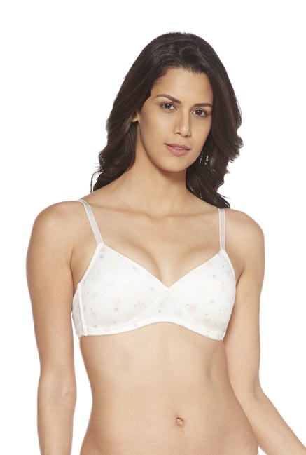 Wunderlove by Westside White Floral Print Padded T-Shirt Bra Wunderlove by Westside White Floral Print Padded T-Shirt Bra