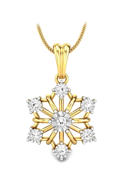 Candere by Kalyan Jewellers The Wheel 18k Gold & 0.09 ct Diamond Pendant Candere by Kalyan Jewellers The Wheel 18k Gold & 0.09 ct Diamond Pendant