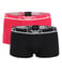 Emporio Armani Black & Magenta Trunks (Pack Of 2)