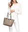 Coach Stone Polished Pebble Turnlock Chain Tote Bag