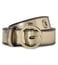 Armani Exchange Oro Round Buckle Skinny Belt
