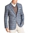 Brooks Brothers Light Blue Regent Fit Sport Linen Blend Coat