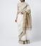 Vaishali S White Textured Handwoven Saree