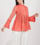 Ritu Kumar Coral Pleated Peplum Kurti