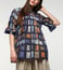 Ritu Kumar Indigo & Beige Geometric Print Kurti