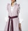 Chola Purple & White Striped Cotton Jacket